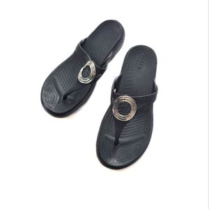 Cross Sanrah Black Beveled Wedge Sandal
